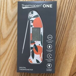 Thermapen ONE Digital Thermometer with Orange Floral Design